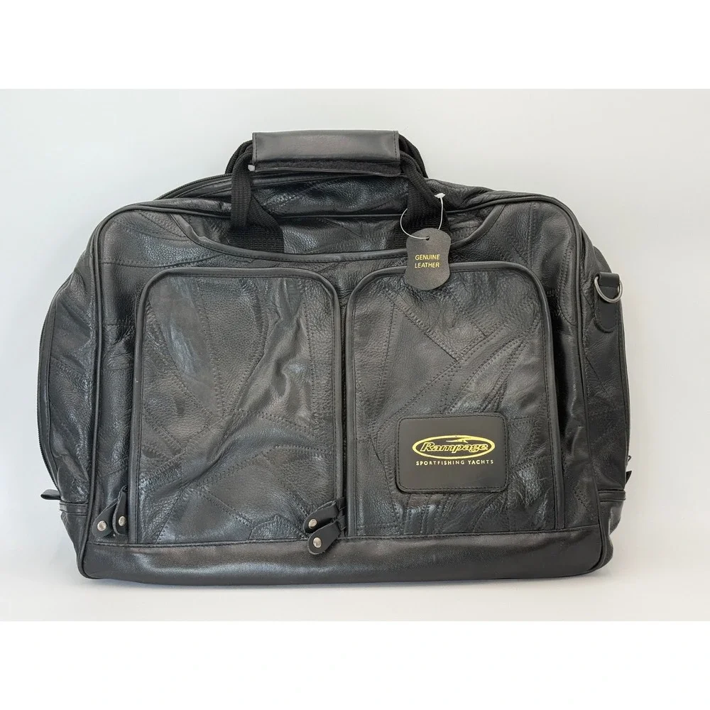 Rampage Sportfishing Yachts Genuine Leather Duffel Bag w/ Strap 19x13